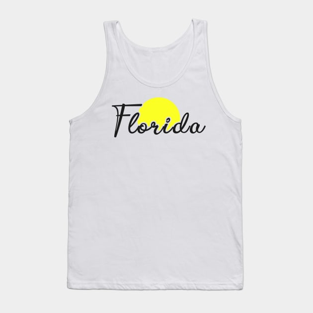 Florida Nice Script Summertime Sunshine Florida Is Calling Tank Top by mangobanana